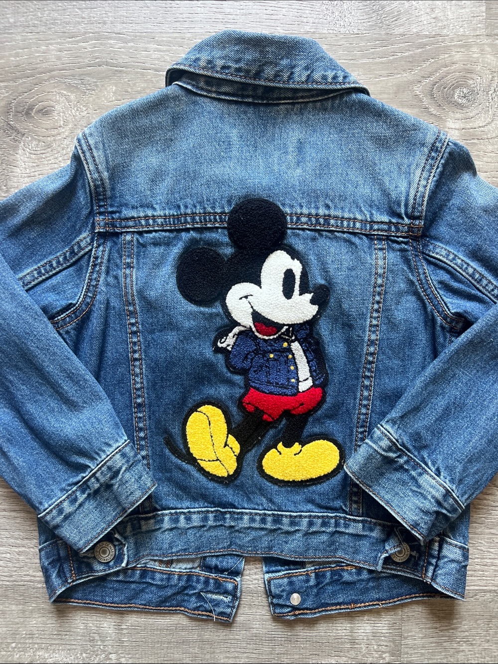Baby Gap X Disney Mickey Mouse Dark Denim Jean Jacket Size 3